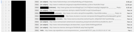 influx of spam 14 feb 2013
